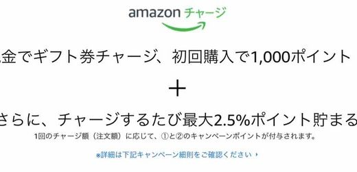 Amazonでお得に買い物する方法【還元率20%以上】Amazonギフト券（チャージ）を5000円以上の初回チャージで1000円分のポイントを貰えます！ 早速やってみたら超簡単だった