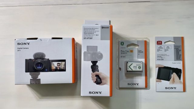 SONY VLOGCAM ZV-1 シューティンググリップキットパッケージ開封